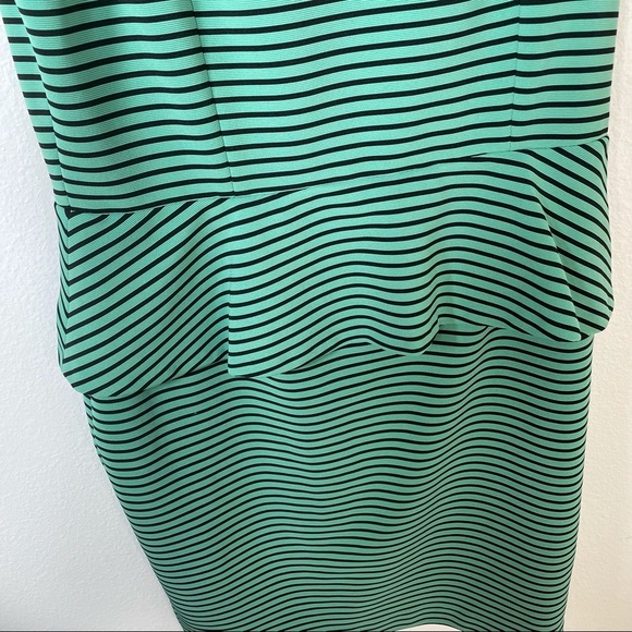 Nine West Green Striped Ruffle Dress - Picture 4 of 12
